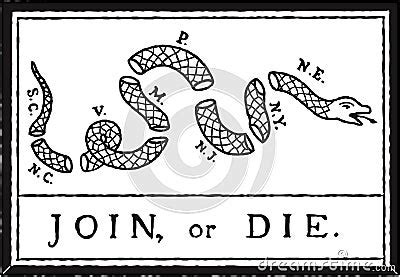 Join Or Die Flag Royalty Free Stock Photos - Image: 20297968