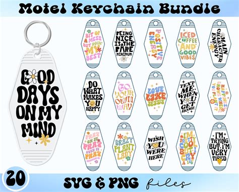 Motel Keychain SVG Bundle, Motivational Motel Keychain Svg ...