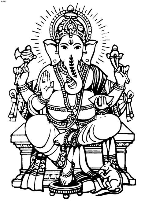 Outline Goddess Ganesh | Ganesha drawing, Ganesha art, Ganpati drawing