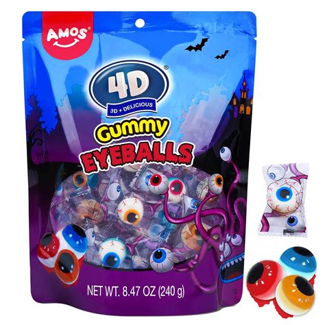 Amazon.com : Amos 4D Gummy Eyeball Candy, Individually Wrapped Candies ...