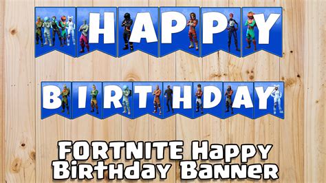 Fortnite Birthday Banner Fortnite Flag Pennant Party Badge | Etsy