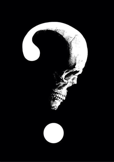 Skull question mark | Skull art, Skull wallpaper, Skull