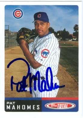 Pat Mahomes autographed Baseball Card (Chicago Cubs) 2002 Topps Total