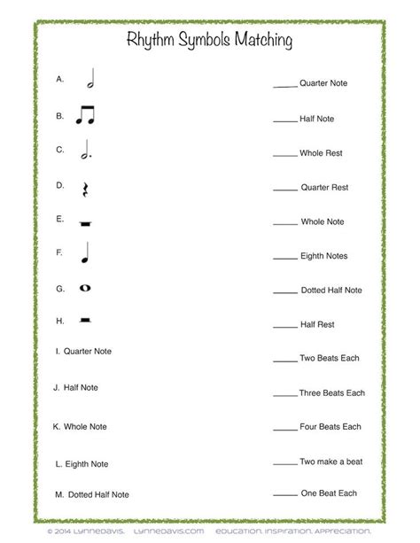 music symbols matching printable - Google Search | Music rhythm ...