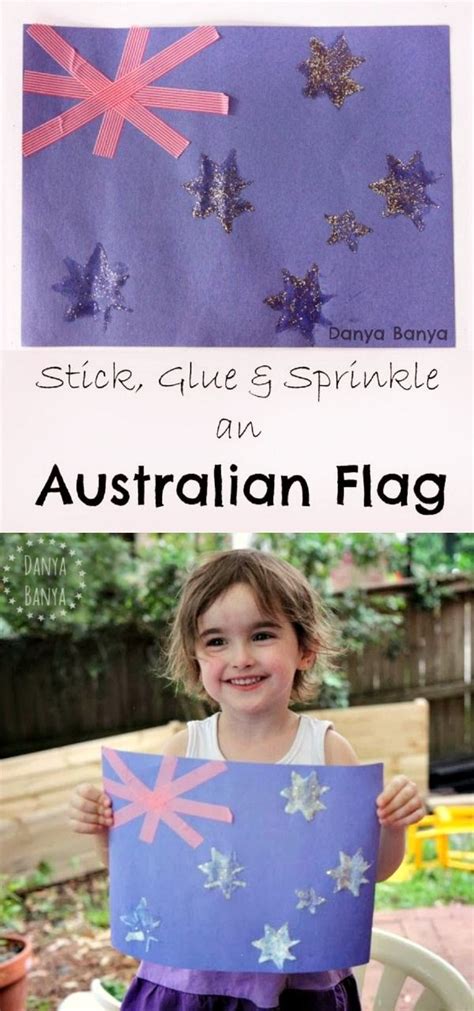 Australian Flag Craft for Kids – Danya Banya | Australia crafts, Australia day, Australian flags