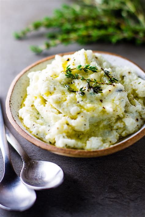 Garlic Herb Mashed Cauliflower - Lean Green Nutrition Fiend