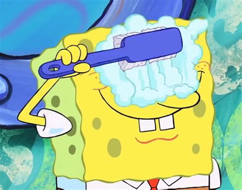 Spongebob Washing Eyes: Spongebob, Washing, Cleaning, Eyes, Happy : r/FreshMemeTemplates