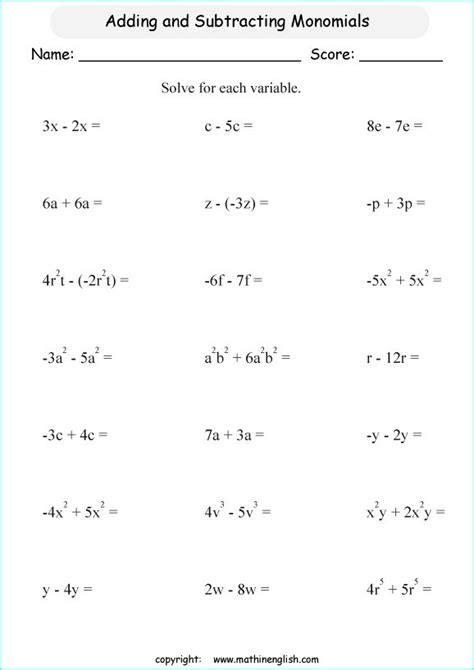 Grade 6 Math Algebra Worksheets | Algebra worksheets, Math worksheets, Grade 6 math