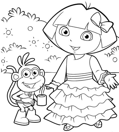 Dora The Explorer Ask Something | Dora The Explorer Coloring Pages | Pinterest