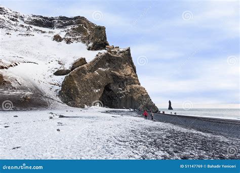 Reynisfjara stock image. Image of sand, arctic, black - 51147769