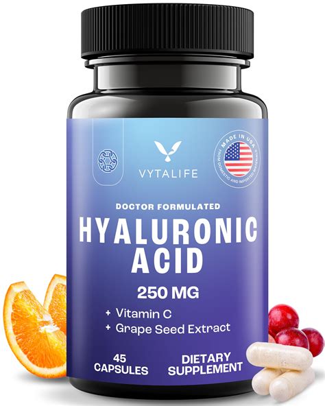 VYTALIFE Hyaluronic Acid Joint Support Supplement - 45 Capsules 250mg ...