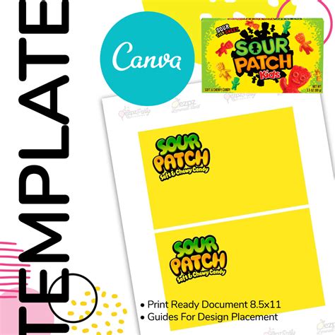 Canva • Sour Patch Box Label