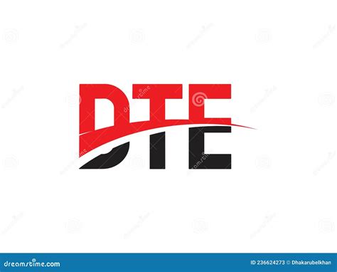 DTE Letter Initial Logo Design Vector Illustration Stock Vector - Illustration of black ...