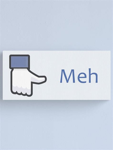 "Meh - Sideways Thumb Icon Emoji" Canvas Print for Sale by Jandsgraphics | Redbubble