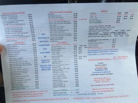 CONLEY’S DRIVE-IN RESTAURANTS - Burgers - 1693 Cumberland Ave ...