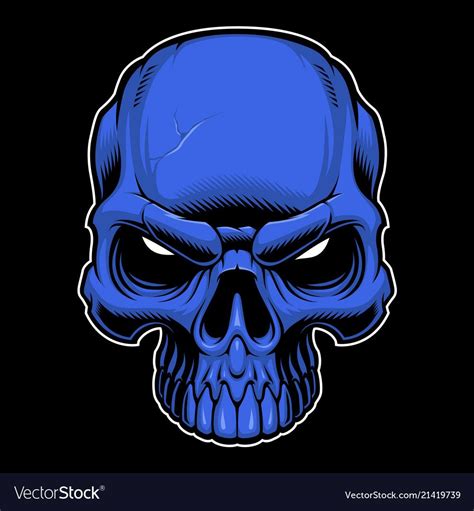 Vector illustration of colored skull on dark backround. Download a Free ...