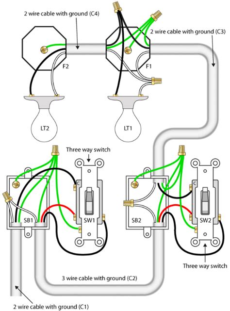 Wiring Three Way Light Switch Diagram