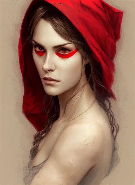 symmetry!! red riding hood, machine parts embedded | Stable Diffusion ...