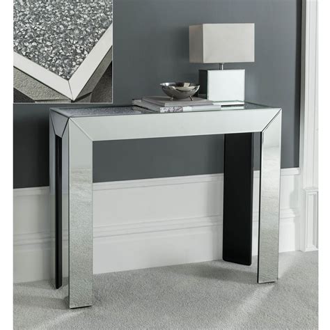 Diamond Surface Mirrored Console Table for Home Décor – MIRROR MOBILIA