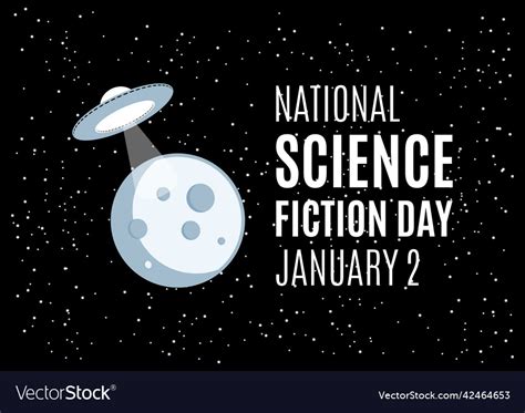 National science fiction day Royalty Free Vector Image