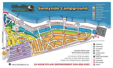 Sunnyside Campground Map - Cultus Lake Park