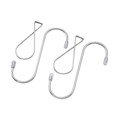 pandahall 60pcs/Set Heavy Duty S hooks Stainless Steel Wire Metal Secured S Hook and Steel ...