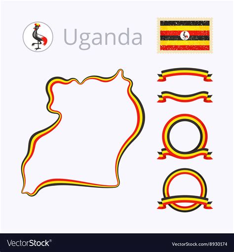 Colors of uganda Royalty Free Vector Image - VectorStock