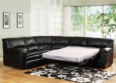 15 The Best Black Leather Sectional Sleeper Sofas