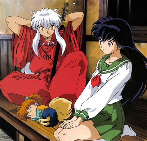 Inuyasha, kagome, and shippo, inuyasha, shippo, kagome HD wallpaper | Pxfuel