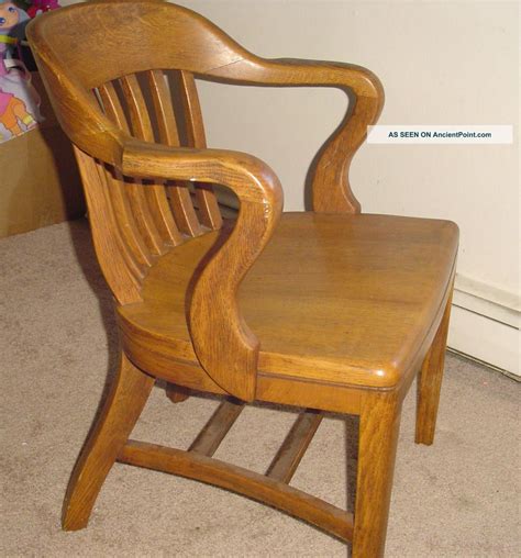 Antique Oak Office / Jury / Court / Bankers Chair Vintage 1900-1950 photo #bankerschair ...