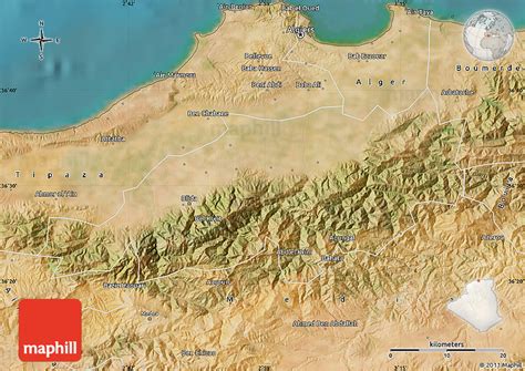 Satellite Map of Blida