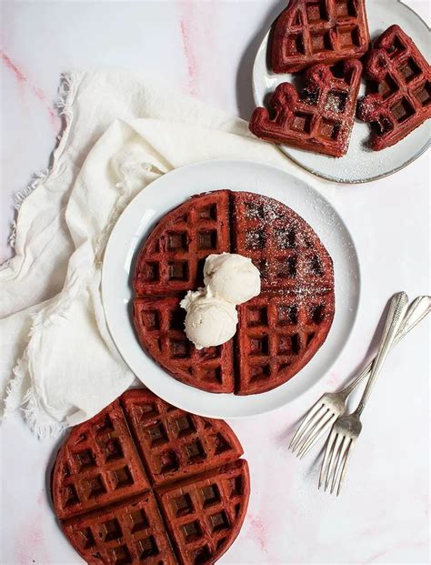 Red Velvet Waffles - Cherry on my Sundae