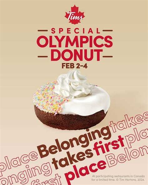 Tim Hortons offers annual Special Olympics Donut from Feb. 2-4