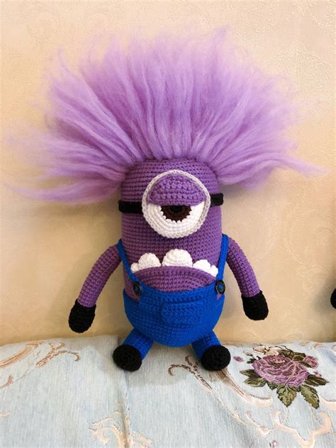 Purple Minion Monster Minions Toy Crochet Monster Amigurumi - Etsy