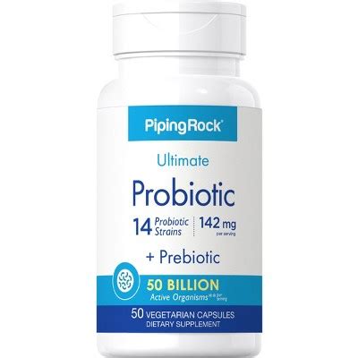 Piping Rock Probiotic Supplement | 14 Strains 50 Billion Organisms | 50 Capsules : Target