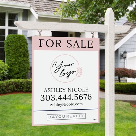 For Sale Sign 18x24 BLUSH Canva Real Estate for Sale Sign - Etsy | For sale sign, Real estate ...