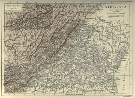 Vintage Virginia Map from 1911 - From ReusableArt.com