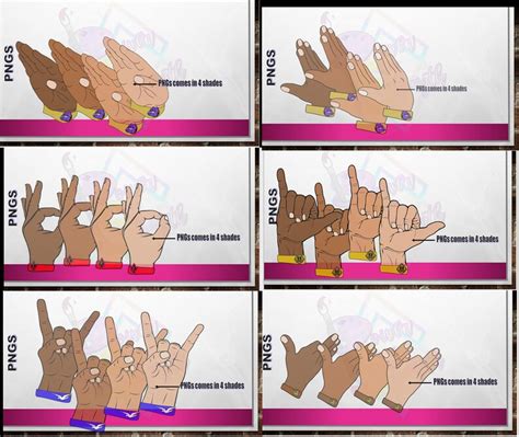 Black Greek FRAT Hand Symbol Signs Divine 9 Greek Hand Signs L - Etsy