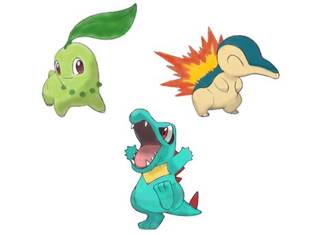 Johto Starters by RyanDrawsStuff on DeviantArt