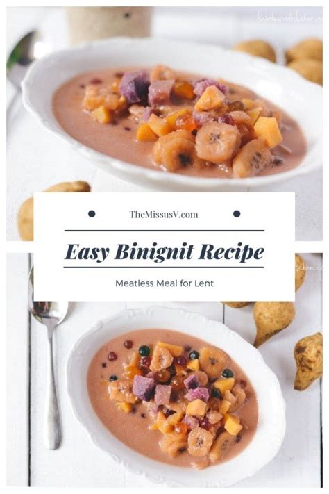 Binignit Recipe - Meatless Meal for Lent - The Missus V | Recipe | Meatless meals, Meals, Recipes