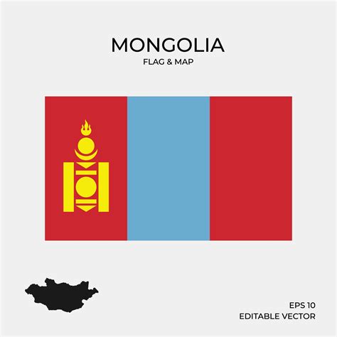 Mongolia flag and map 2046101 Vector Art at Vecteezy