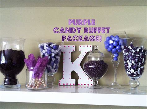 Purple Candy Buffet Package by BashYourParty on Etsy