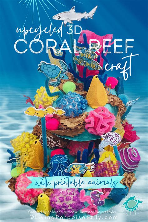 Upcycled 3D Coral Reef Craft - Living Porpoisefully