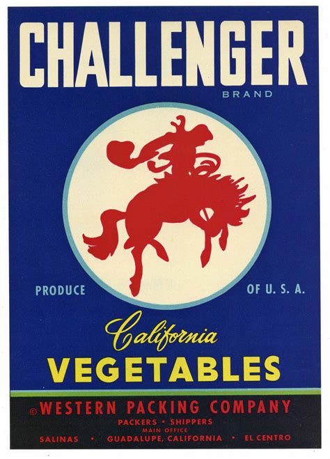 Challenger Brand Vintage Vegetable Crate Label – thelabelman