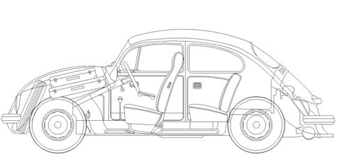 Detail Car CAD block 2d view layout autocad file - Cadbull