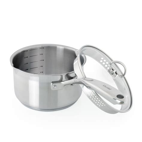 Chantal 2-1/2 Quart Pour Spout Saucepan with Strainer Glass Lid - Walmart.com