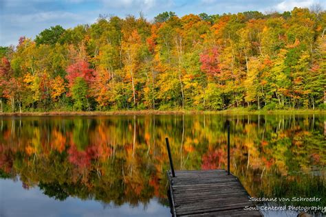 Autumn Photography Lake With Dock Sunrise Reflection Fine - Etsy