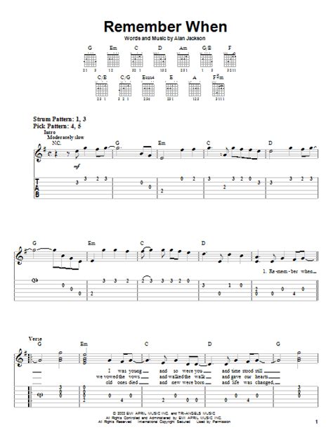 Remember When by Alan Jackson - Easy Guitar Tab - Guitar Instructor