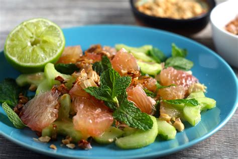 Thai Pomelo Salad with Mint and Fried Shallot