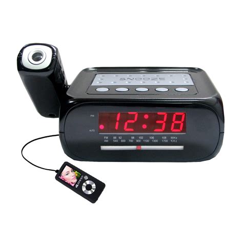 Digital Projection Alarm Clock with AM/FM Radio & AUX Input ...